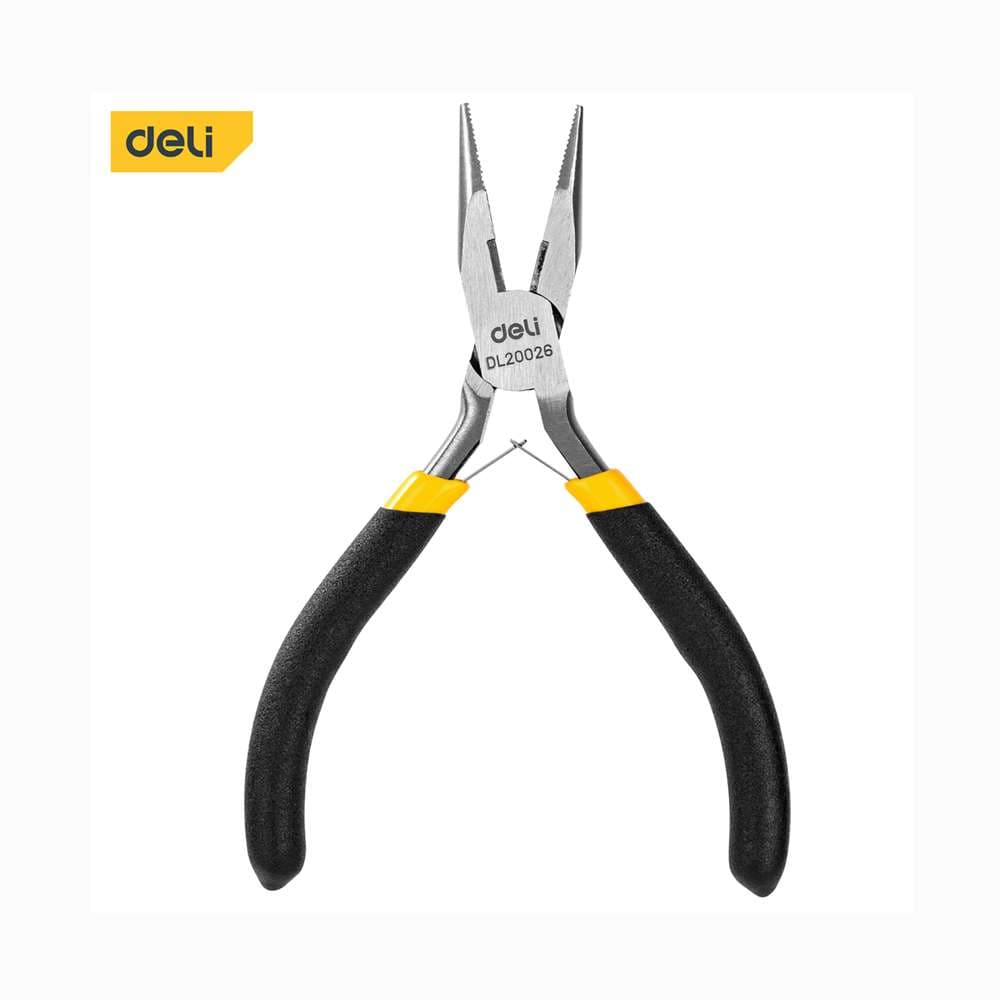 Deli 5" Mini Long Nose Pliers, Suitable for Electronics & Detail Gripping