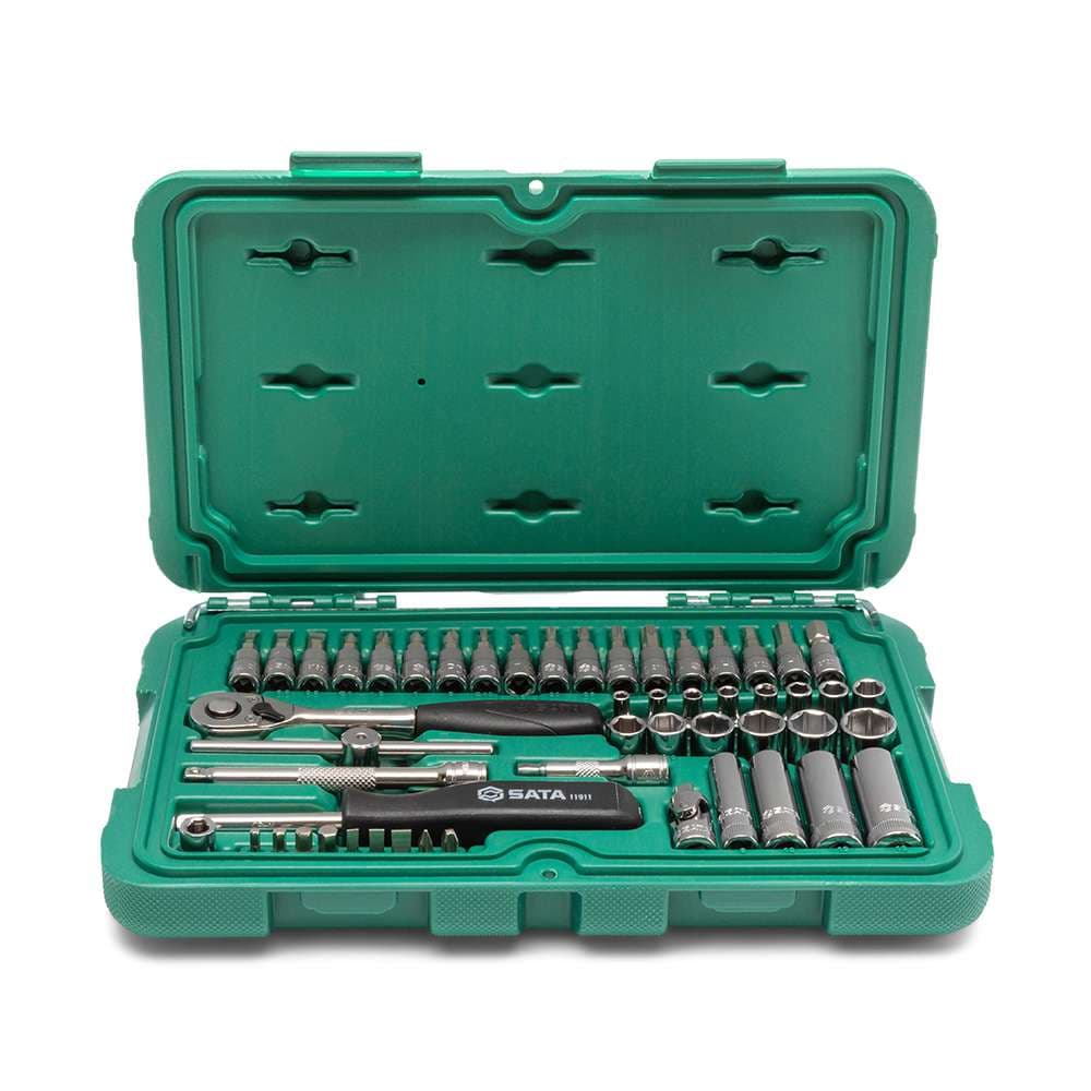 SATA ST09002SJ 52-Piece 1/4" Drive 6 Point Metric Socket Set