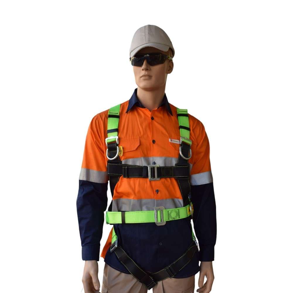 JECH JE2001B Waist belt fall protection,45mm Polyester, 660mm back Support, Black/Green