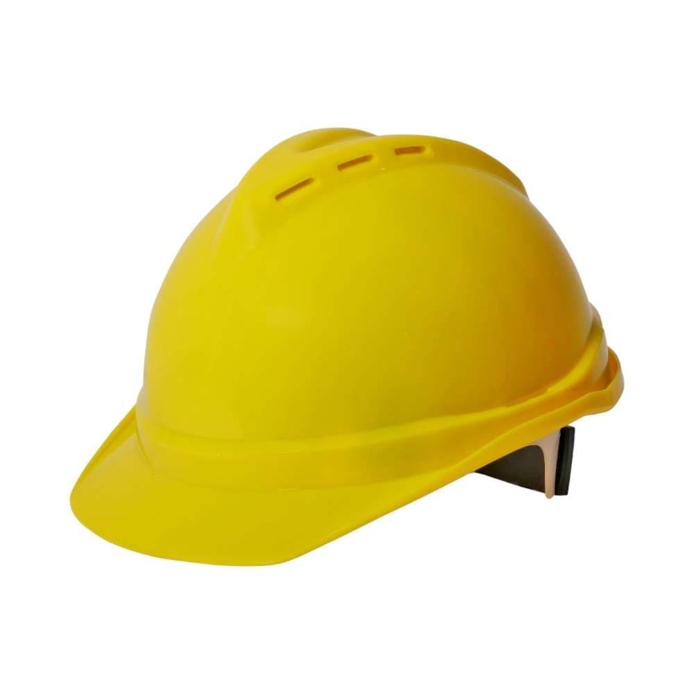 Ameriza Guard Ventilated Safety Helmet with Ratchet Suspension, Yellow