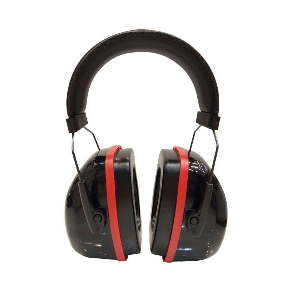 Empiral Ultra Solo HD Universal Headband Ear Muffs, Used for Hearing Protection on Site - Black/Red