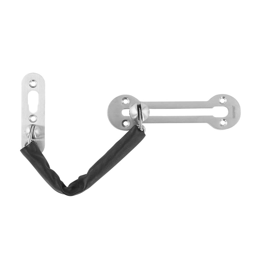 قفل باب مع سلسلة (Geepas) مصنوع من الفولاذ المقاوم للصدأ (Stainless Steel) لأبواب المنازل والمكاتب (GHW65052) 