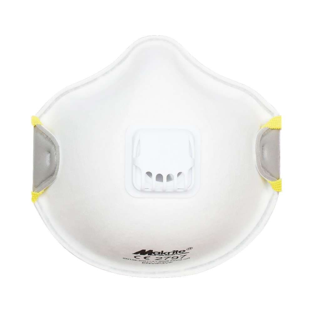 Makrite ENVI-P3VF, FFP3 NR Respirator mask with Valve, 10Pcs/pack